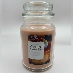 Yankee Candle Pumpkin Maple Crème Caramel Large Jar 22oz NWT